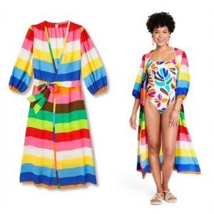 Tabitha Brown for Target Rainbow Striped Coverup - NWT
